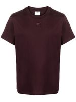 Courrèges t-shirt en coton à logo brodé - Rouge