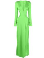 Genny robe longue à ornements en cristal - Vert