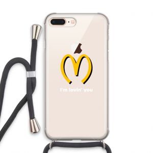 I'm lovin' you: iPhone 7 PLUS Transparant Hoesje met koord