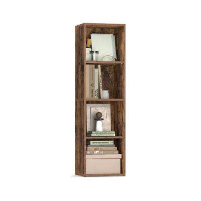 Boekenrek met open planken, vintage bruin / 4 verdiepingen（ 30B cm）