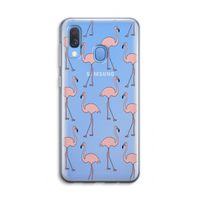 Anything Flamingoes: Samsung Galaxy A40 Transparant Hoesje