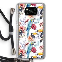 Bloemen tukan: Xiaomi Poco X3 Pro Transparant Hoesje met koord