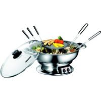 Unold Asia Fondue Fondue 1350 W 2 gescheiden temperatuurregelaars, 6 fonduevorkjes, Grillfunctie RVS - thumbnail