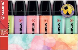 Markeerstift Stabilo Boss pastel 8 kleuren