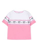 Chiara Ferragni Kids t-shirt à logo imprimé - Rose