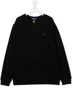 Ralph Lauren Kids sweat en coton à motif Polo Pony - Noir - thumbnail