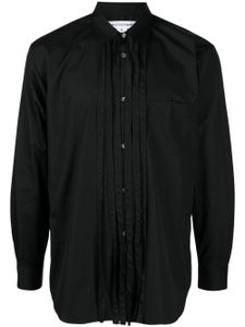 Comme Des Garçons Shirt chemise en coton à plastron plissé - Noir