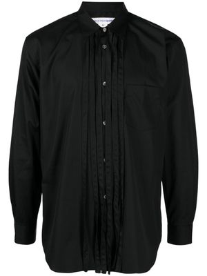 Comme Des Garçons Shirt chemise en coton à plastron plissé - Noir
