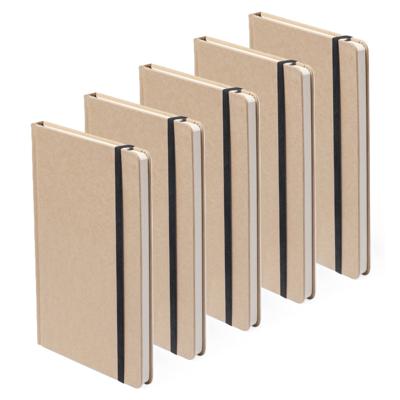 Notitieblok - Set van 5x stuks - luxe - met elastiek - notitieboekje - A5 formaat - 100 bladzijdes Notitieblok - Set van 5x stuks - luxe - met elastiek - notitieboekje - A5 formaat - 100 bladzijdes