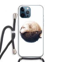 Yin Yang Wolves: iPhone 12 Pro Transparant Hoesje met koord