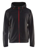 Blåkläder Hoodie met rits 33632526 | Zwart/Rood | Maat 3XL - 7330509564653 Blåkläder Hoodie met rits 33632526 | Zwart/Rood | Maat 3XL - 7330509564653