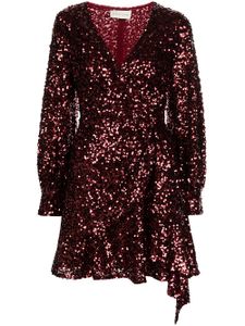 Sachin & Babi robe mi-longue Delaney à sequins - Rouge