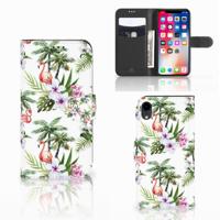 Apple iPhone Xr | Telefoonhoesje | Met pasjeshouder | Flamingo Palms