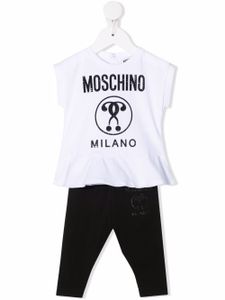 Moschino Kids survêtement à ornements strassés - Blanc