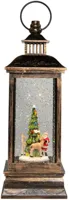 Anna&apos;s Collection LED glitterwater lantaarn kerstman 27,5 x 10cm