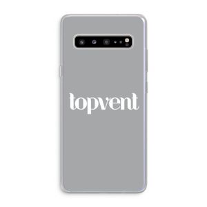 Topvent Grijs Wit: Samsung Galaxy S10 5G Transparant Hoesje