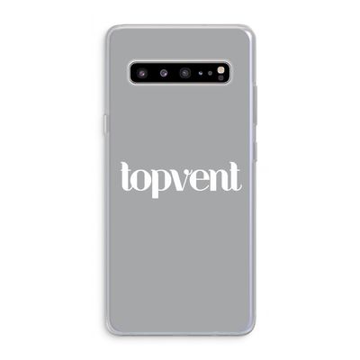 Topvent Grijs Wit: Samsung Galaxy S10 5G Transparant Hoesje