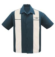 Steady Classic Cruising Shirt Teal Cream-L