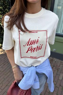 Ami Paris t-shirt UTS385.726 blanc creme
