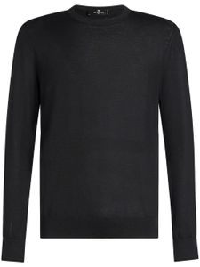 ETRO logo-embroidered crew-neck jumper - Noir