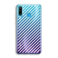 Strepen zwart-wit: Huawei P30 Lite Transparant Hoesje