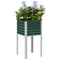 VidaXL Plantenbak groen 45x45x88 cm staal