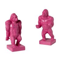 Boekensteun gorilla - set van 2 - roze