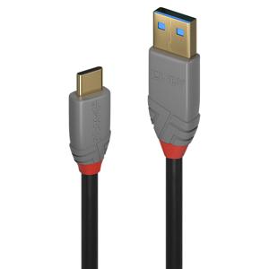 LINDY USB-kabel USB 3.2 Gen2 (USB 3.1 Gen2) USB-C stekker, USB-A stekker 1.50 m Zwart, Grijs 36912