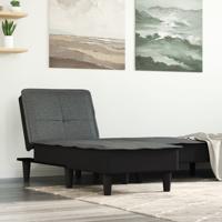 Chaise longue stof donkergrijs