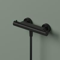 Thermostatische Douchemengkraan Hotbath Ace Met 1/2 Doucheslang Onder aansluiting 26.6 Cm Geborsteld Zwart PVD - thumbnail