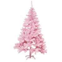 Kunst kerstboom/kunstboom roze 180 cm - Kunstkerstboom - thumbnail