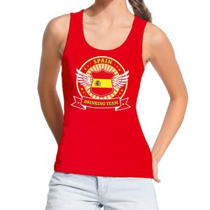 Rood Spain drinking team tanktop / mouwloos shirt dames