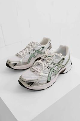 Asics Gel-1130 Sneakers Unisex Wit/Zilver/Lichtgroen - Maat 46.5 - Kleur: ZilverLichtgroenWit | Soccerfanshop