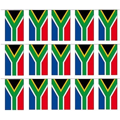 3x slinger zuid-afrika - 400 cm - papier - vlag - landen thema - zuid-afrikaanse vlag