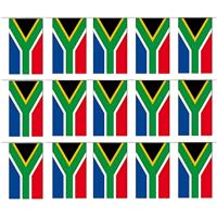 3x slinger zuid-afrika - 400 cm - papier - vlag - landen thema - zuid-afrikaanse vlag