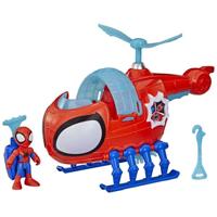 Spidey's Team Helicopter, 7,5 cm figuur en voertuig met projectiel, Marvel Spidey and His Amazing Friends, geschikt voor kinderen vanaf 3 jaar.