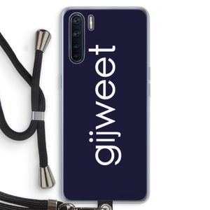 Gijweet: Oppo A91 Transparant Hoesje met koord