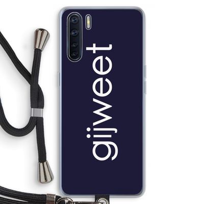 Gijweet: Oppo A91 Transparant Hoesje met koord