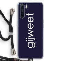Gijweet: Oppo A91 Transparant Hoesje met koord