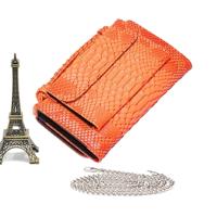 Echte lederen vrouwen hand tas vrouwelijke Modeketen Schoudertas Luxe designer Tote Messenger Bags (oranje)
