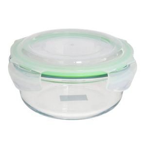 Bewaarbakje/vershoudbakje rond met deksel 950 ml ovenbestendig glas - Vershoudbakjes