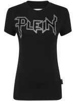 Philipp Plein t-shirt en coton à logo strassé - Noir