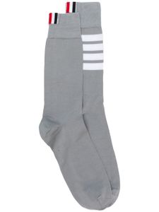 Thom Browne chaussettes à détails rayés - Gris