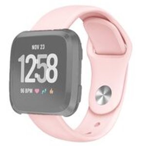 Fitbit Versa 1 / 2 & Lite siliconen bandje - Maat: Small - Roze