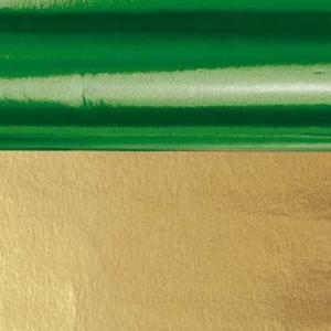 Knutsel folie - 2x rollen - groen/goud - 50 x 80 cm - hobby - folie papier