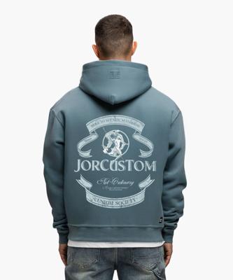 Jorcustom Ribbon Oversized Hoodie Heren Blauw - Maat XS - Kleur: Blauw | Soccerfanshop