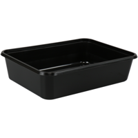 PP spuitgiet bak 182x135x63mm 1000cc zwart 500 stuks