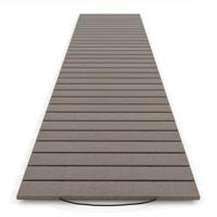 Rollweg van HDPE 242 x 55 cm Uitrolbare Loopweg Weerbestendig Tuinpad Tegel Loopplaat voor Bruiloft Grijs