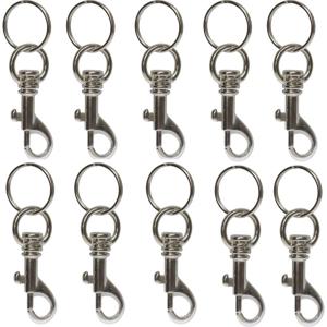 Basi 8120-9100 4026434004335 Sleutelkarabijn Zilver 10 stuk(s)