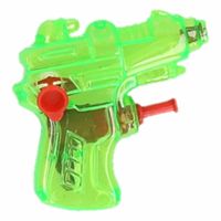 Mini waterpistool groen 7 cm   - - thumbnail